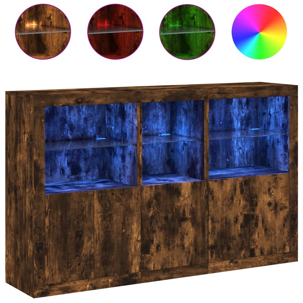 Dressoir met LED-verlichting 162x37x100 cm