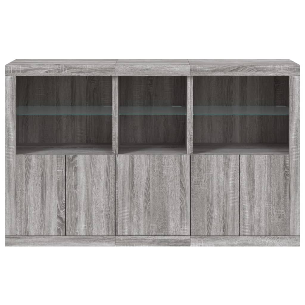 Dressoir met LED-verlichting 162x37x100 cm