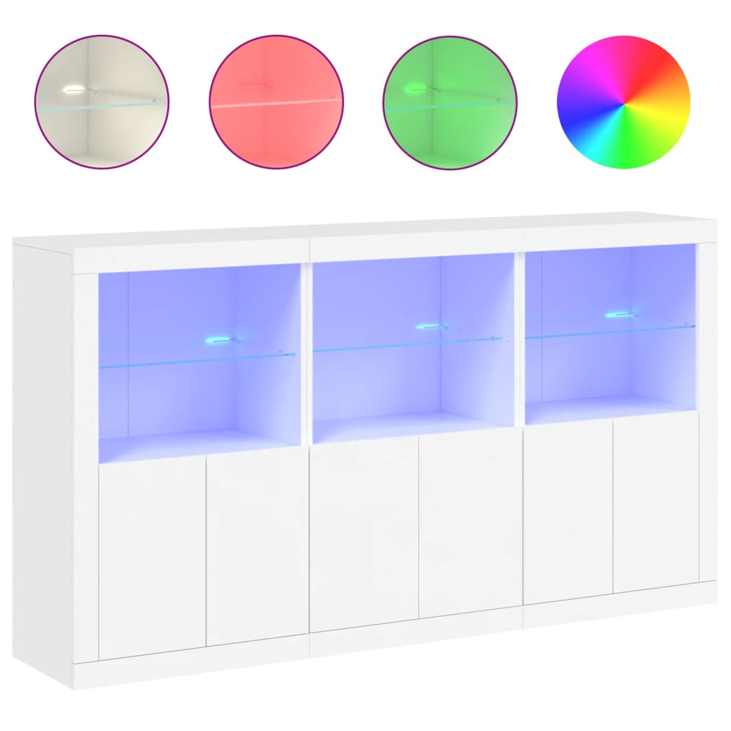 Dressoir met LED-verlichting 181,5x37x100 cm