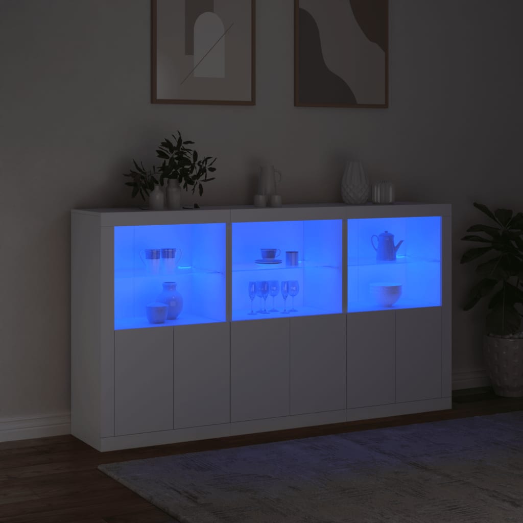 Buffet avec éclairage LED 181,5x37x100 cm