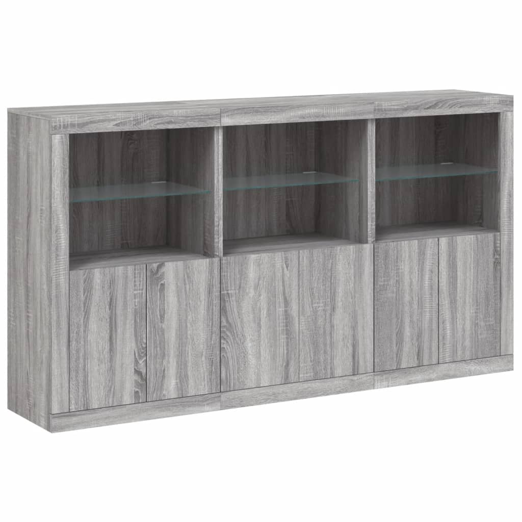 Dressoir met LED-verlichting 181,5x37x100 cm