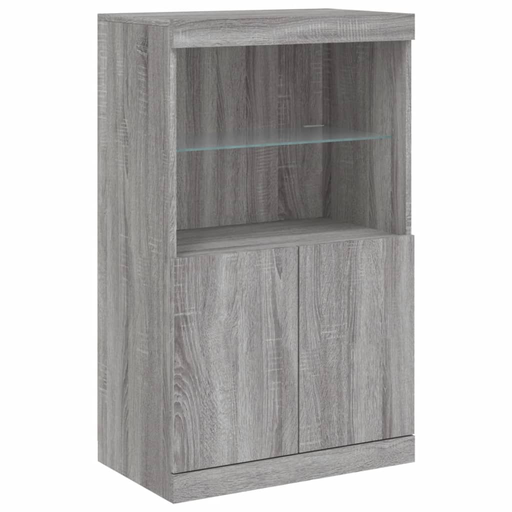 Dressoir met LED-verlichting 181,5x37x100 cm