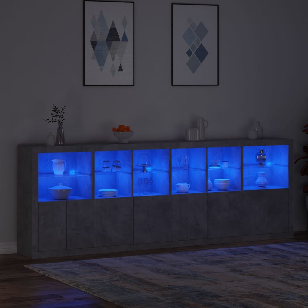 Buffet avec éclairage LED 283x37x100 cm