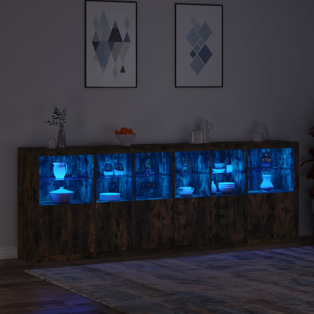 Buffet avec éclairage LED 283x37x100 cm