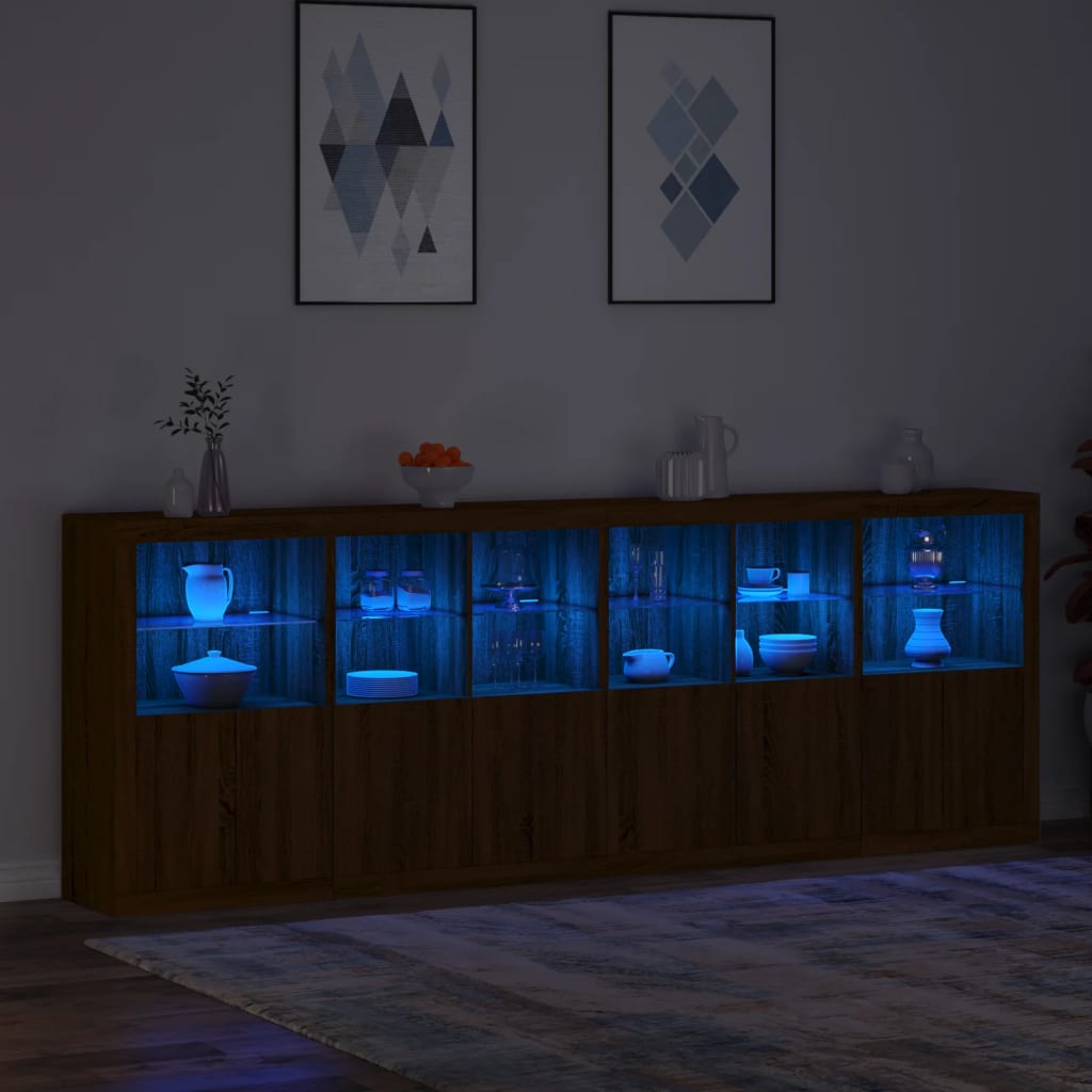 Dressoir met LED-verlichting 283x37x100 cm