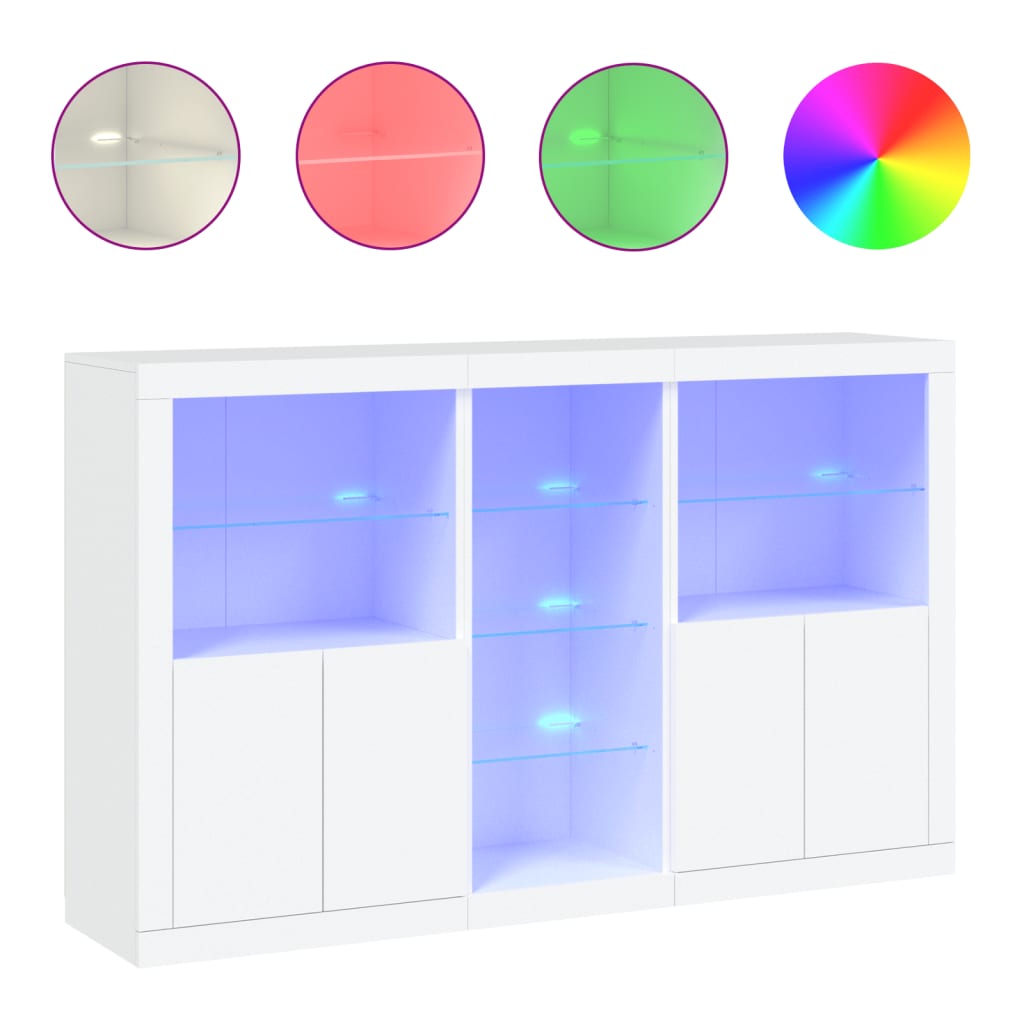 Dressoir met LED-verlichting 162x37x100 cm