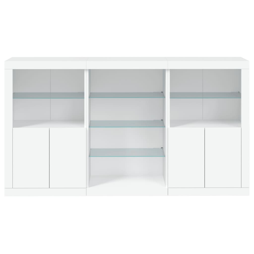 Buffet avec éclairage LED 181,5x37x100 cm chêne sonoma gris