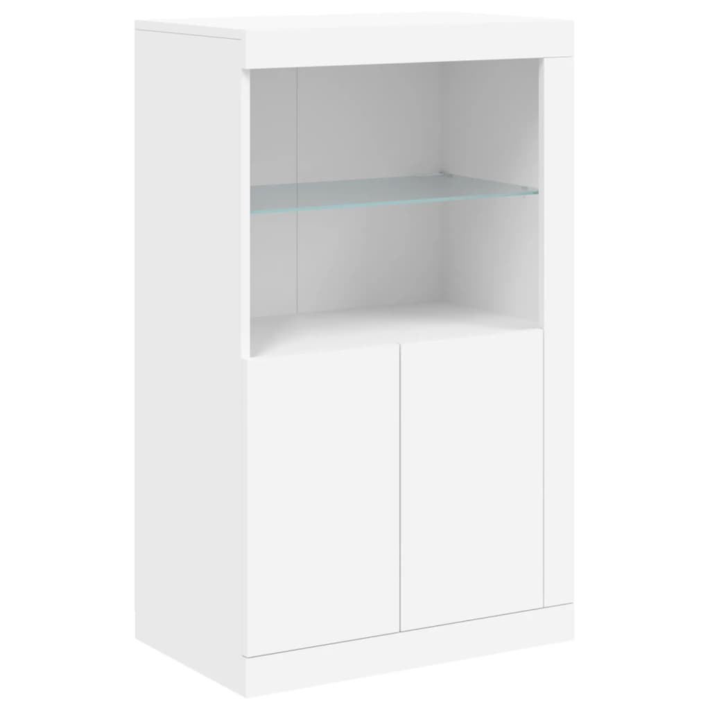 Buffet avec éclairage LED 181,5x37x100 cm chêne sonoma gris