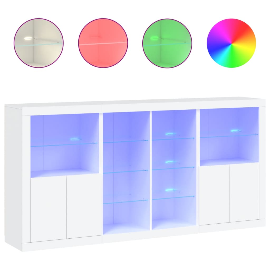 Dressoir met LED-verlichting 202x37x100 cm