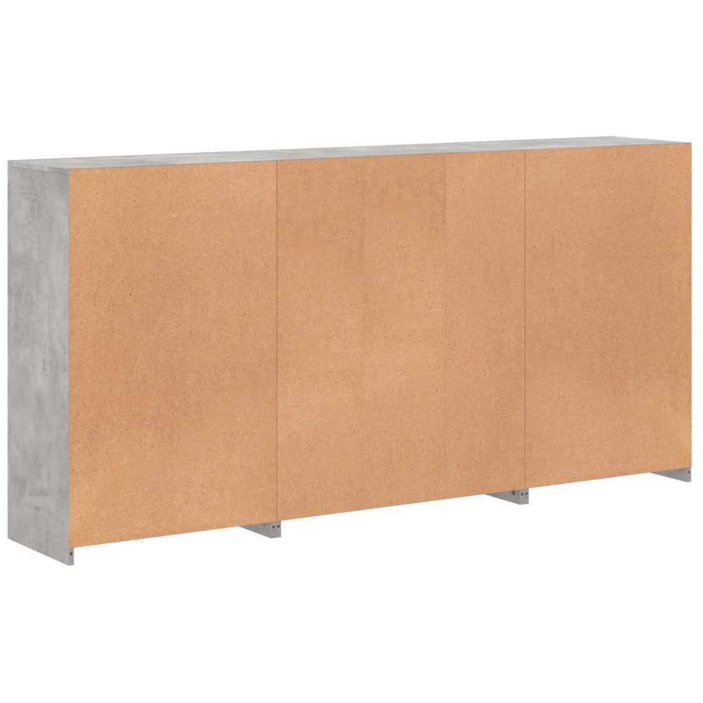 Dressoir met LED-verlichting 202x37x100 cm eikenkleurig