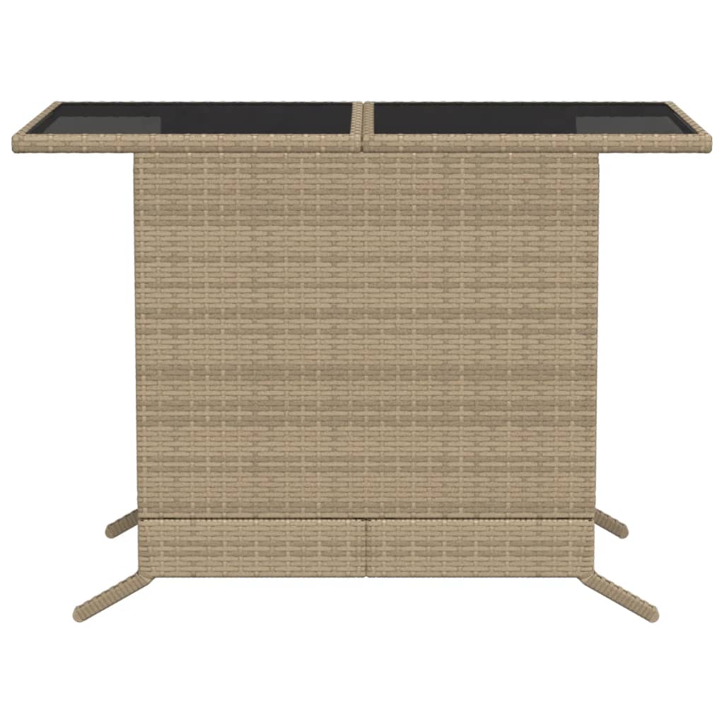 3-delige Bistroset met kussens poly rattan