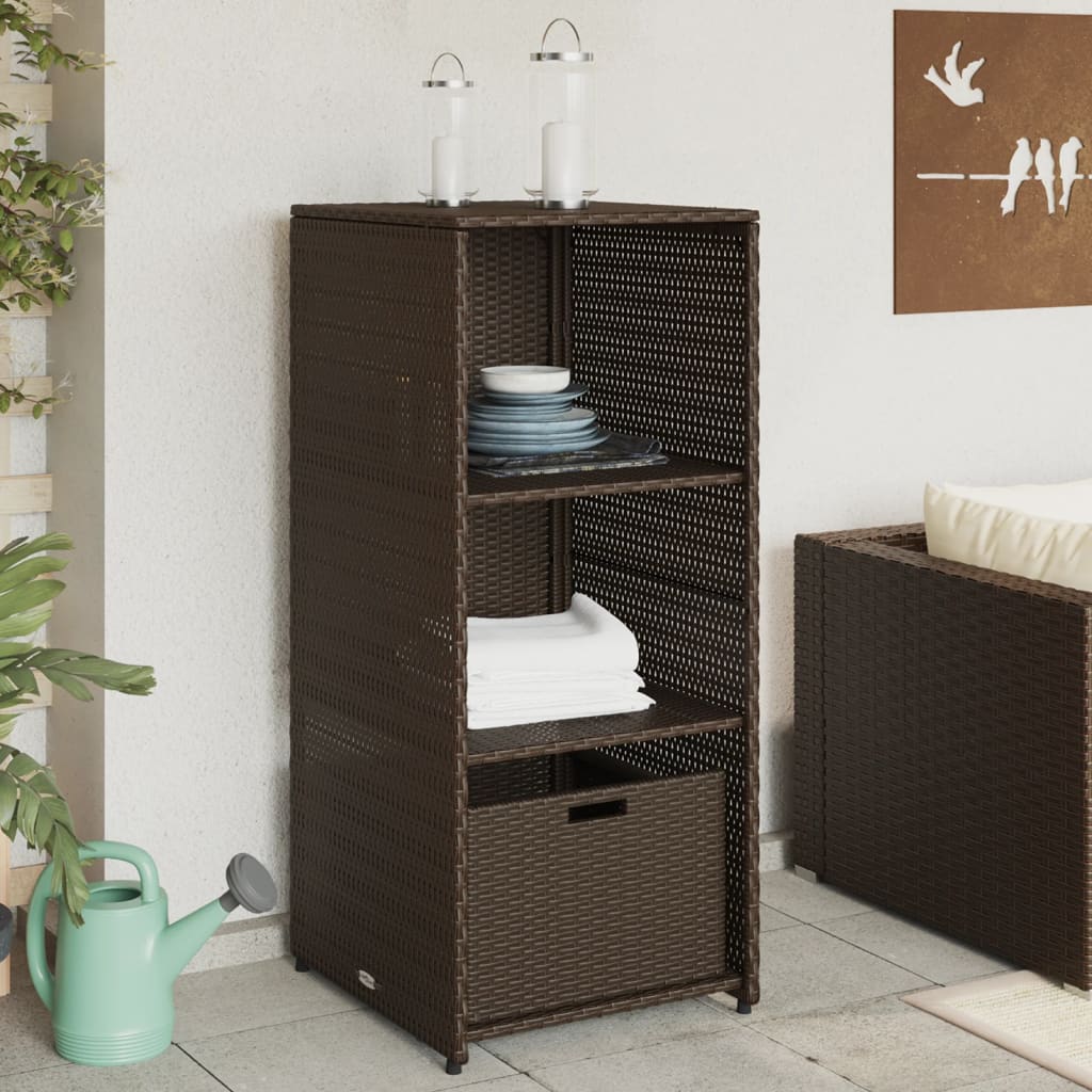 Armoire de jardin 50x55x115 cm poly rotin