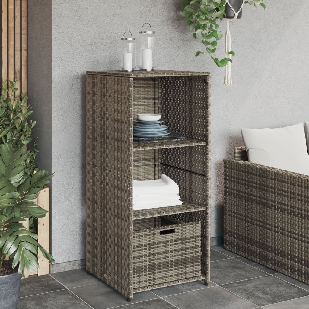 Armoire de jardin 50x55x115 cm poly rotin