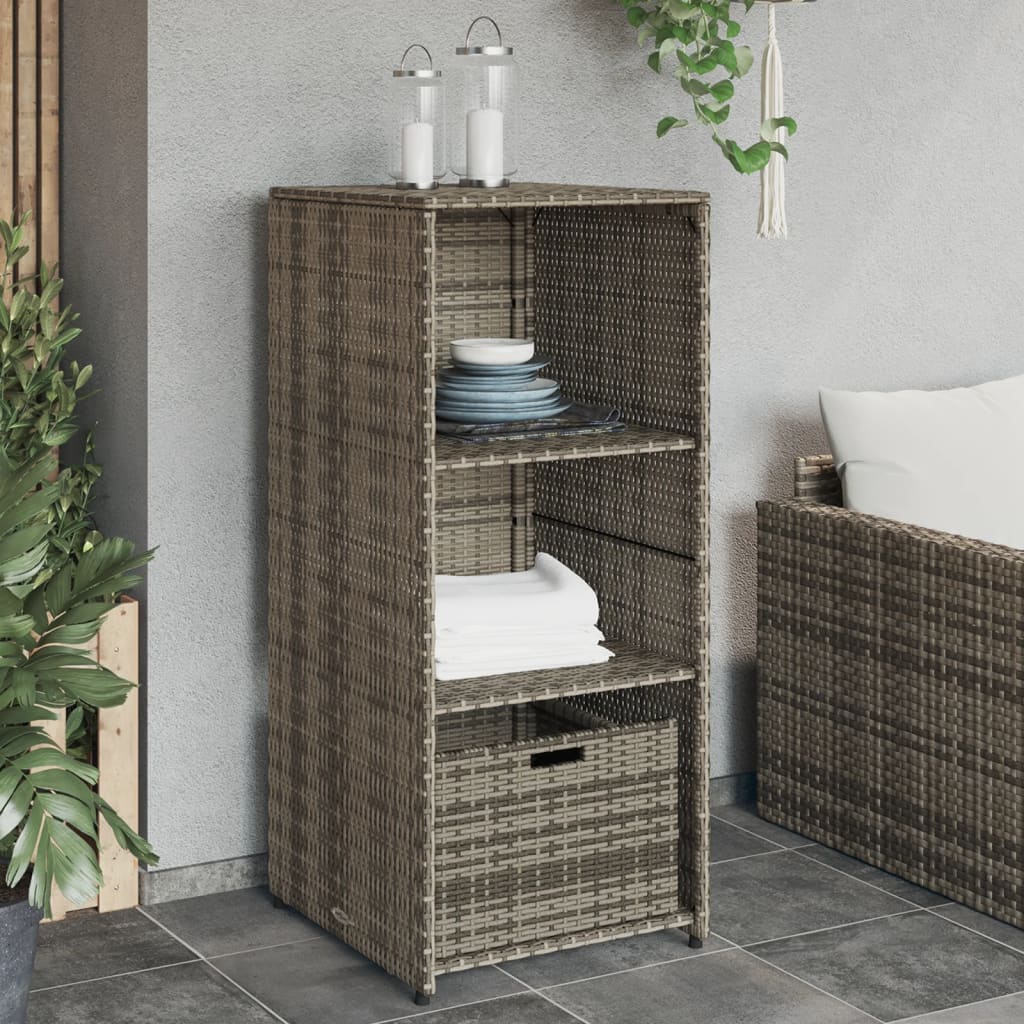 Tuinkast 50x55x115 cm poly rattan