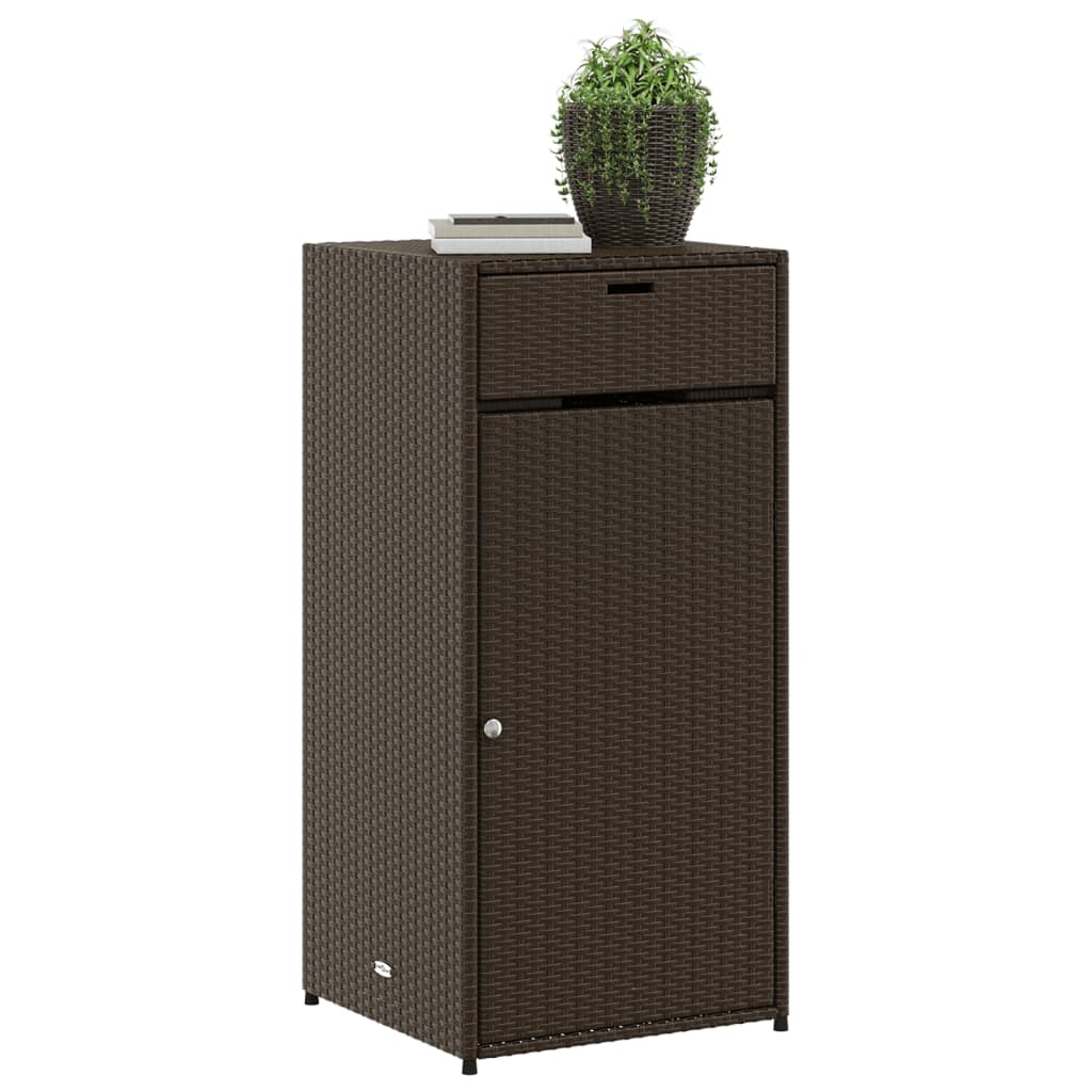 Armoire de jardin 105x55x113 cm poly rotin