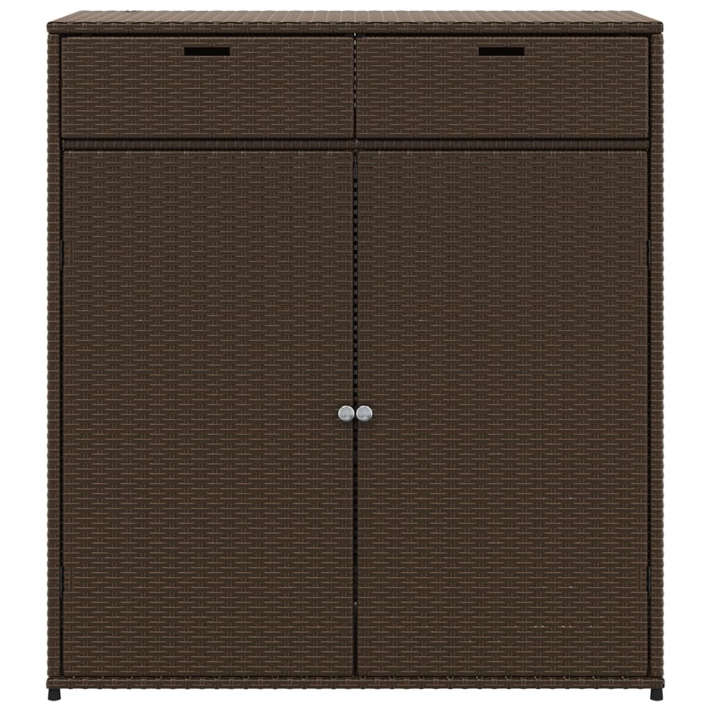 Armoire de jardin 105x55x113 cm poly rotin