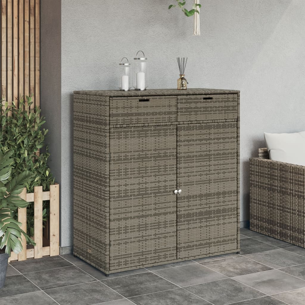 Tuinkast 105x55x113 cm poly rattan