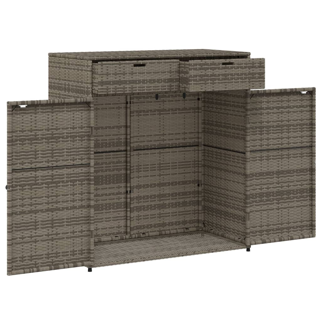 Tuinkast 105x55x113 cm poly rattan