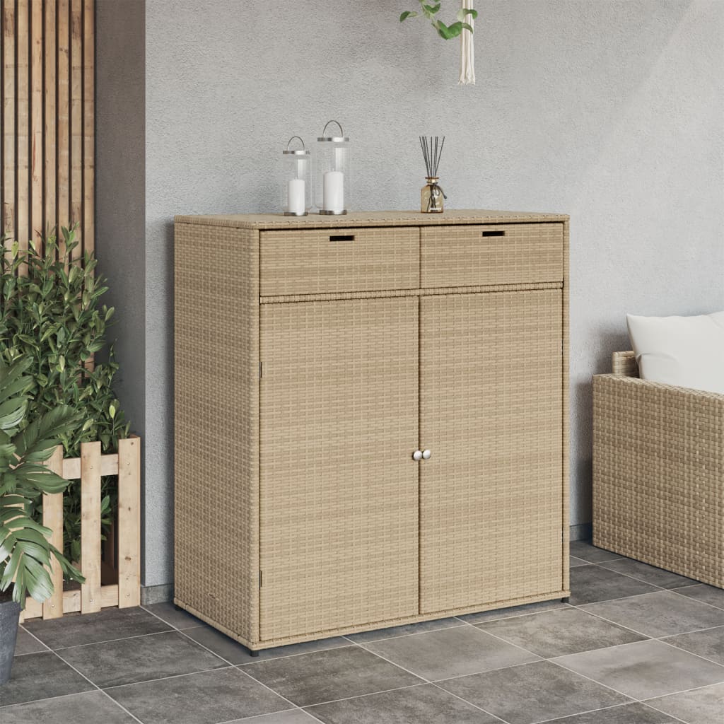 Tuinkast 105x55x113 cm poly rattan