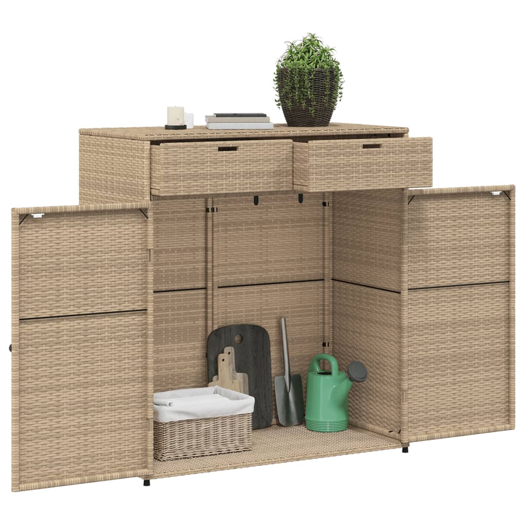 Tuinkast 105x55x113 cm poly rattan