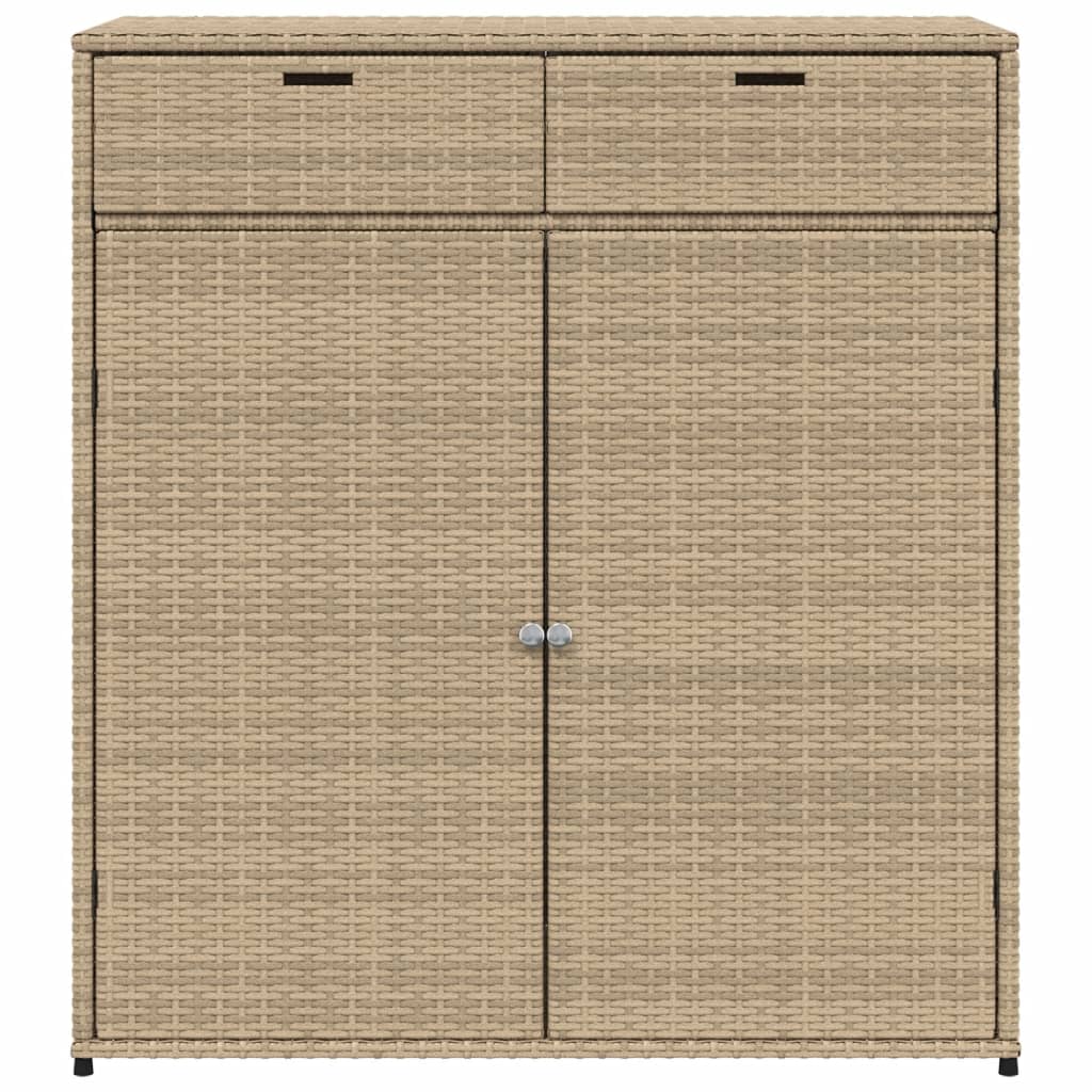 Armoire de jardin 105x55x113 cm poly rotin