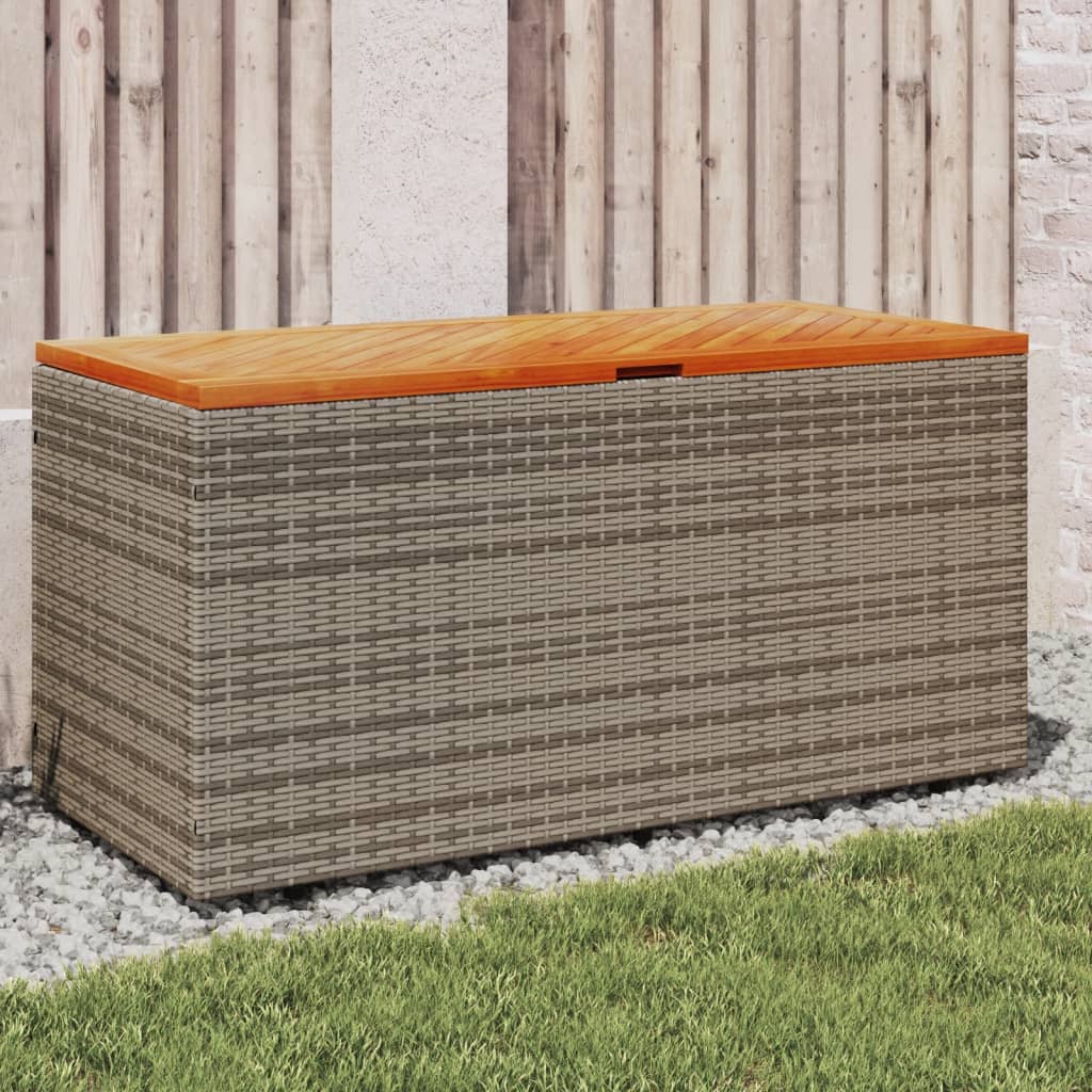 Tuinbox 220x50x54 cm poly rattan en acaciahout