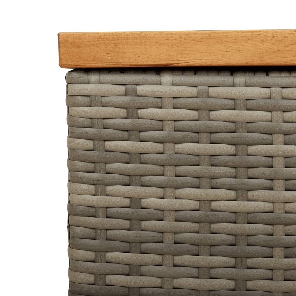 Tuinbox 220x50x54 cm poly rattan en acaciahout