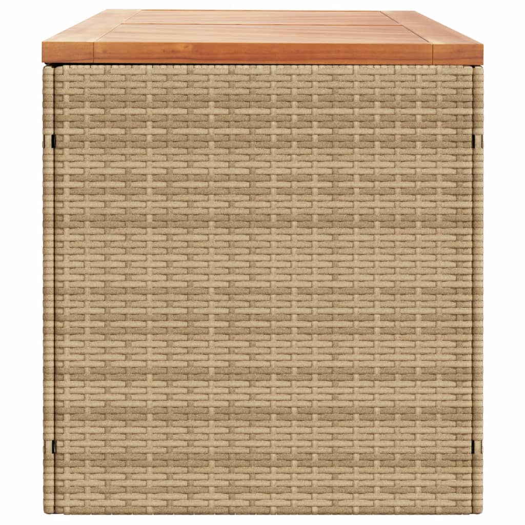 Tuinbox 220x50x54 cm poly rattan en acaciahout