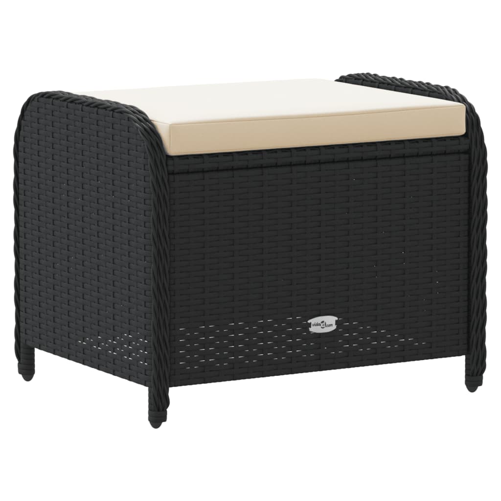 Tuinkruk met kussen 58x46x46 cm poly rattan