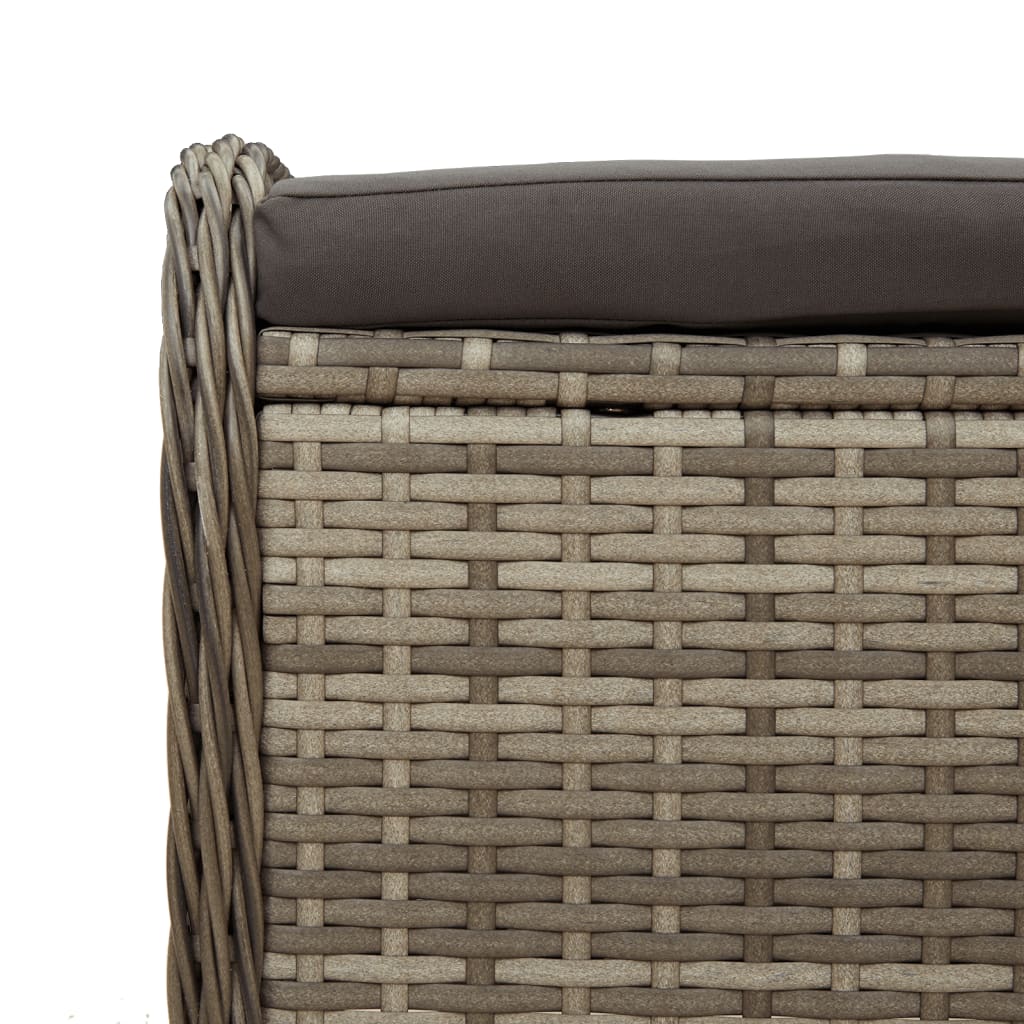 Tuinkruk met kussen 58x46x46 cm poly rattan