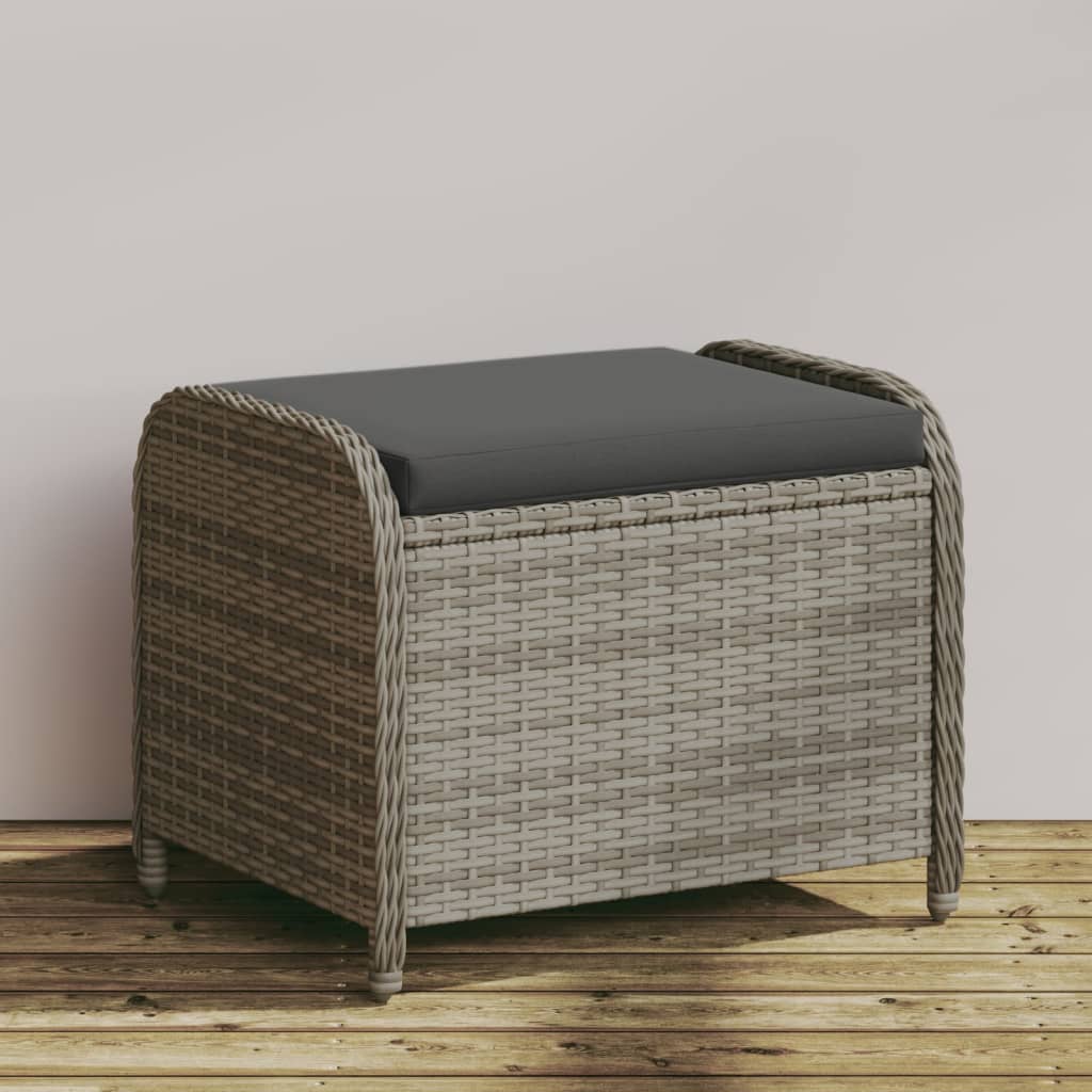 Tuinkruk met kussen 58x46x46 cm poly rattan