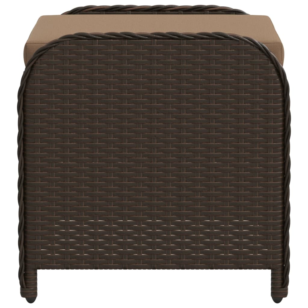 Tuinkruk met kussen 58x46x46 cm poly rattan