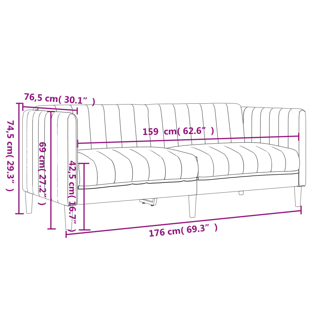 2-delige Loungeset stof