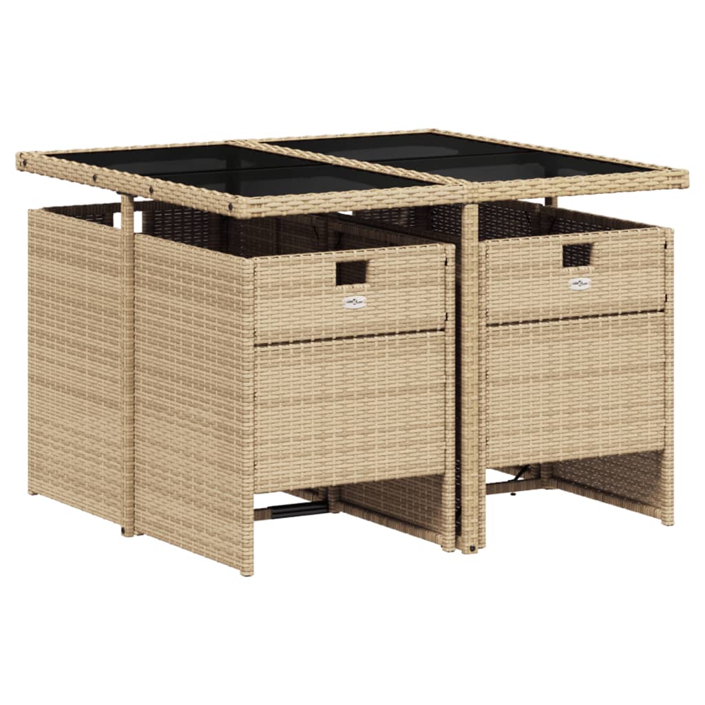 11-delige Tuinset met kussens poly rattan