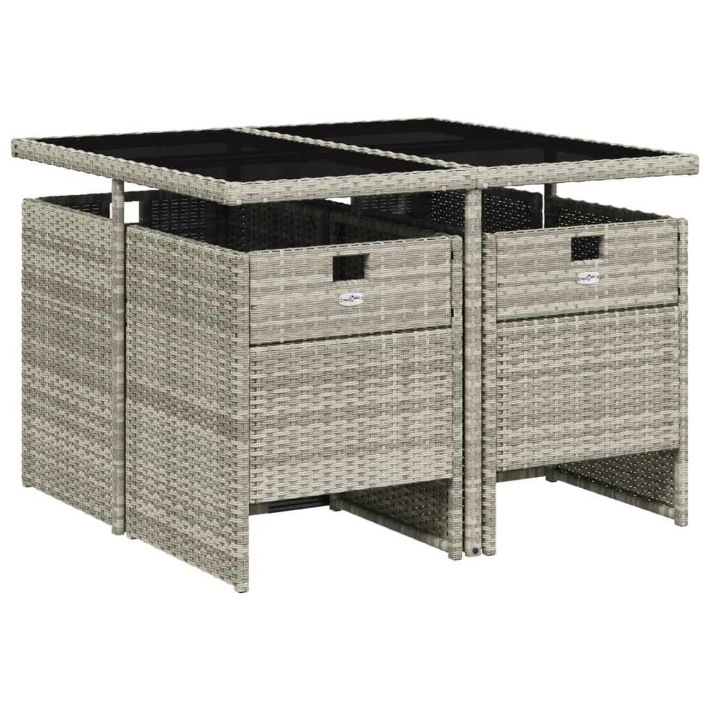 11-delige Tuinset met kussens poly rattan