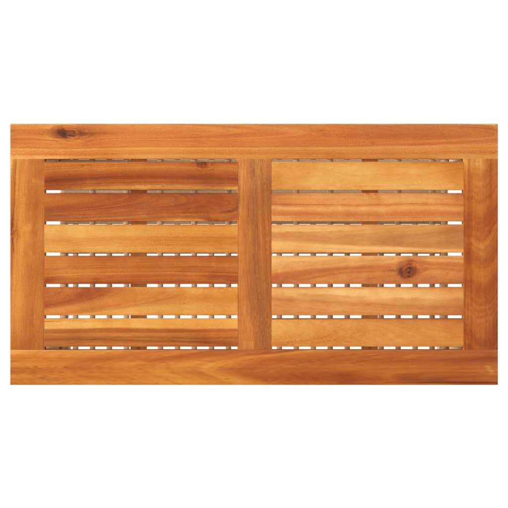 Tuintafel 70x38x42 cm poly rattan acaciahout