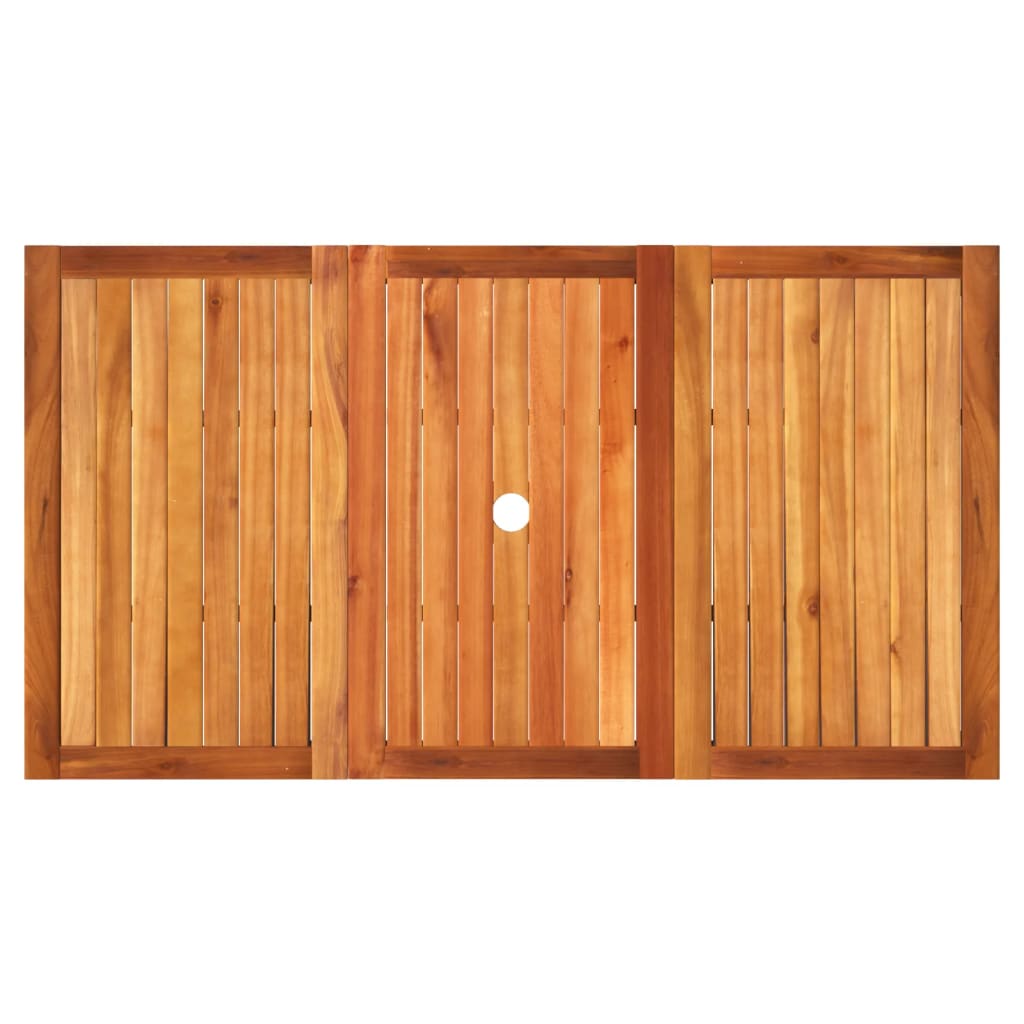 Tuintafel 70x38x42 cm poly rattan acaciahout