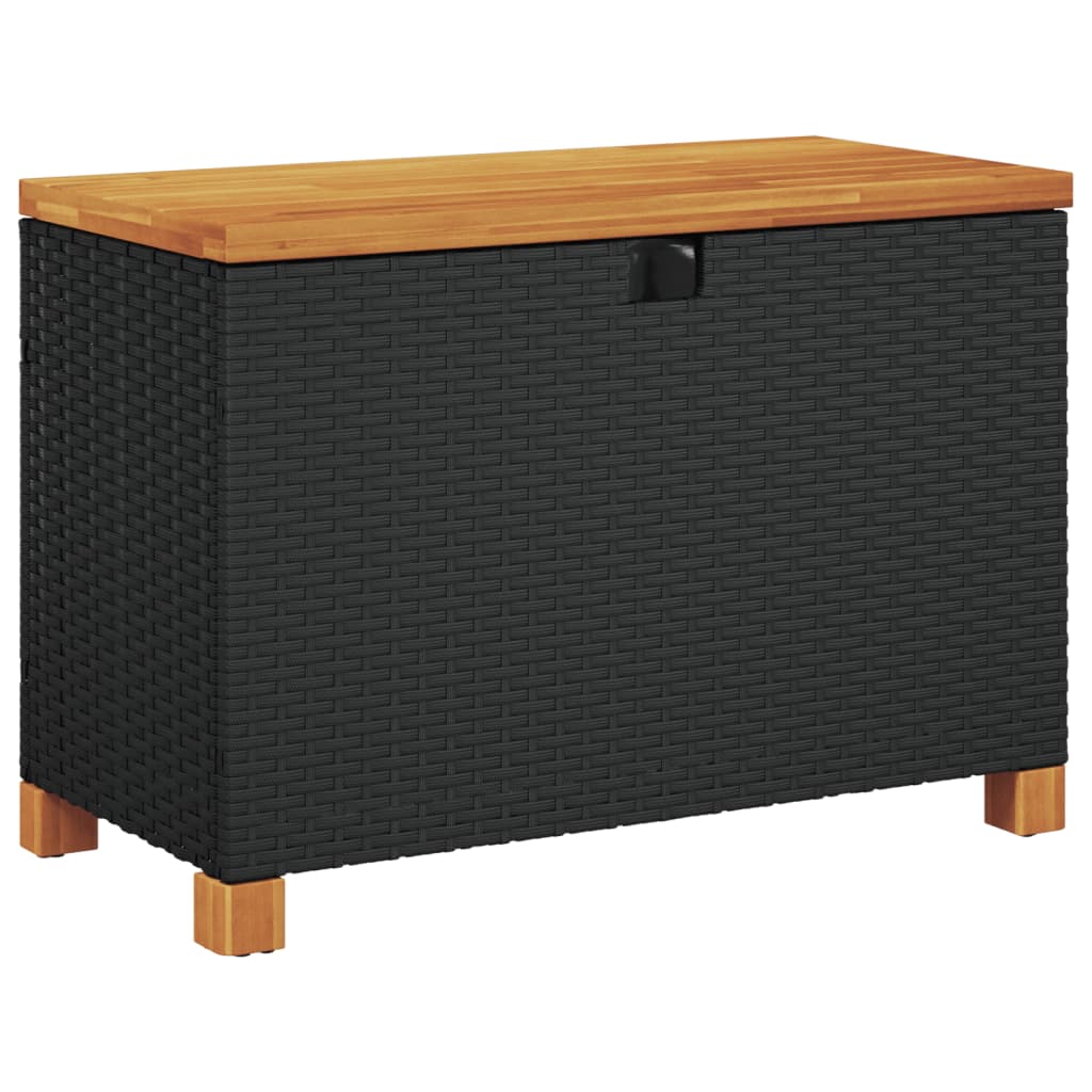 Tuinbox 110x55x63 cm poly rattan en acaciahout