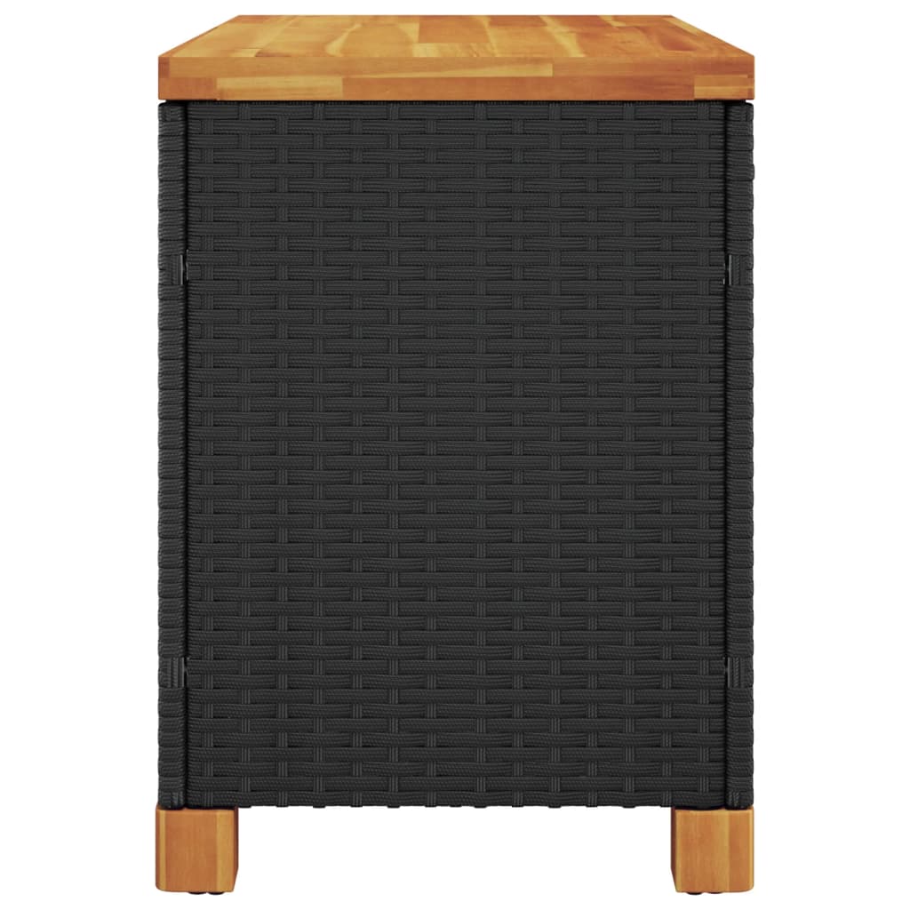 Tuinbox 110x55x63 cm poly rattan en acaciahout