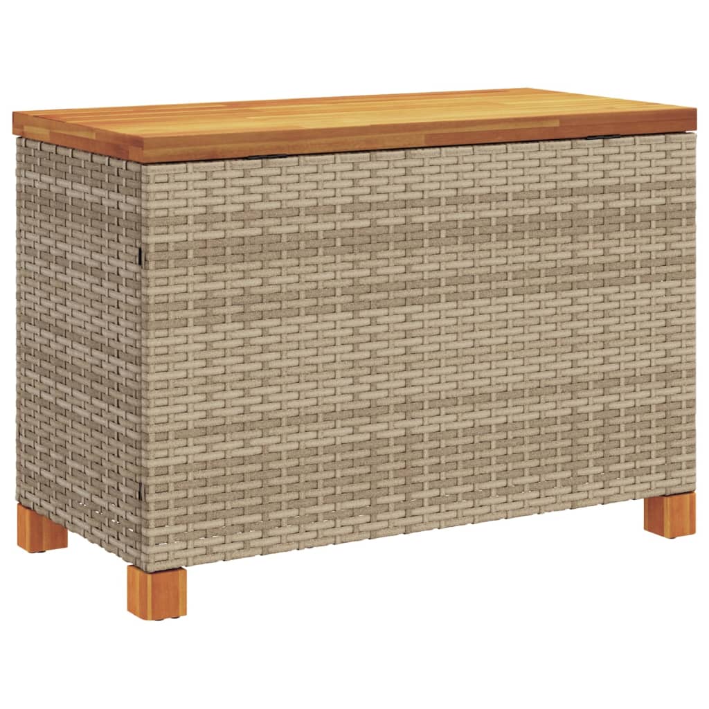 Tuinbox 110x55x63 cm poly rattan en acaciahout