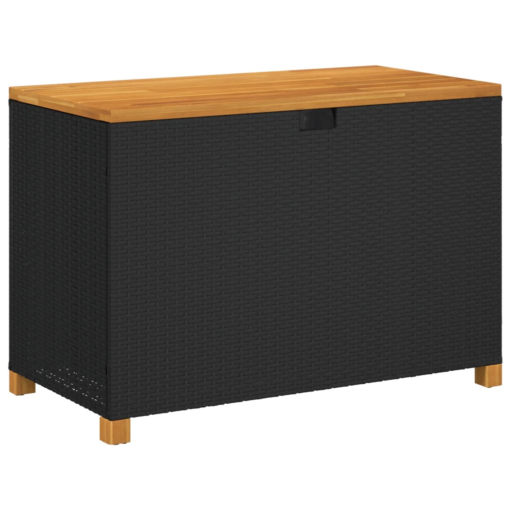 Tuinbox 110x55x63 cm poly rattan en acaciahout