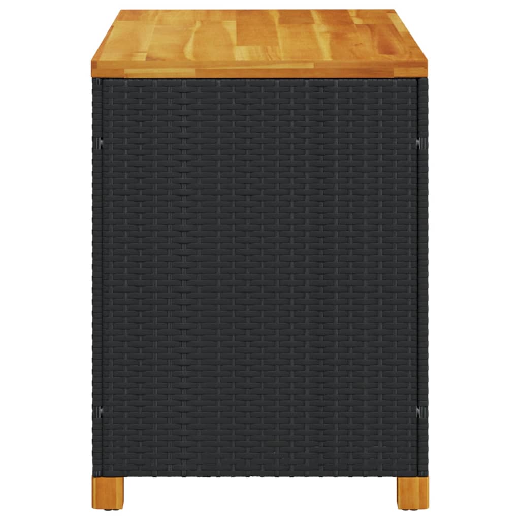 Tuinbox 110x55x63 cm poly rattan en acaciahout