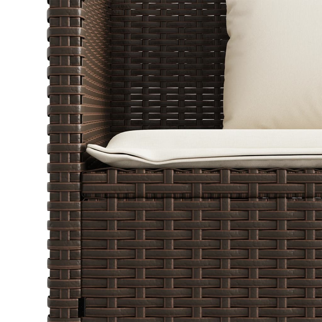 Tuinbank met kussens poly rattan