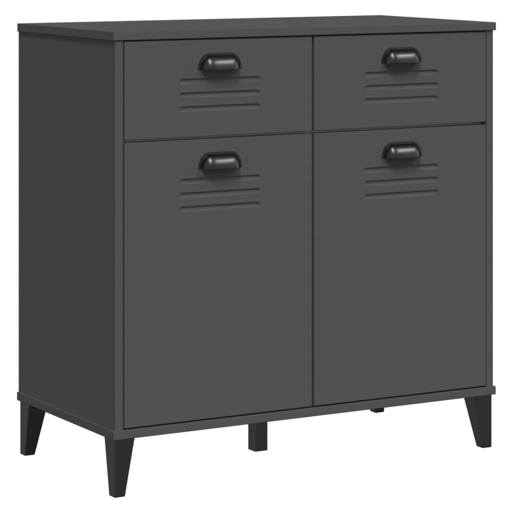 VIKEN buffet 80x40x80 cm dérivé du bois gris anthracite