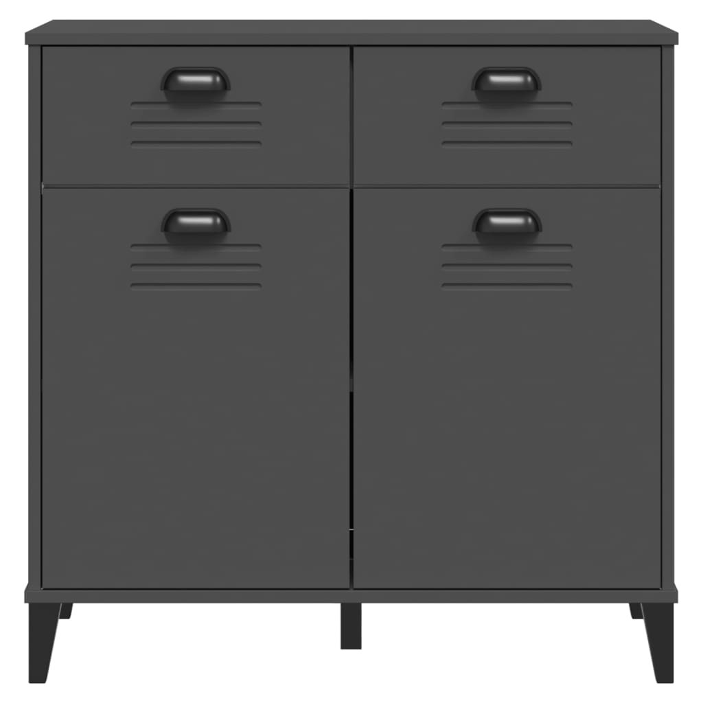 VIKEN buffet 80x40x80 cm dérivé du bois gris anthracite