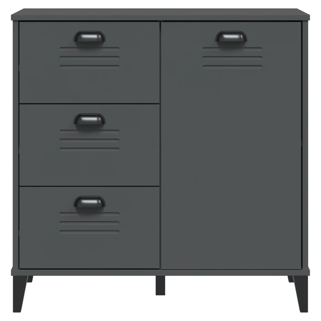 VIKEN buffet 80x40x80 cm dérivé du bois gris anthracite