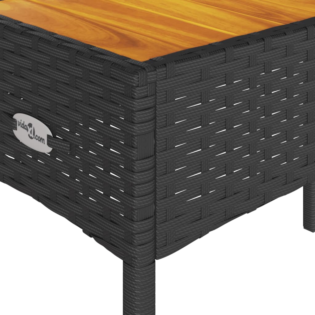 Tuinbank 2-zits met kussens en tafel poly rattan