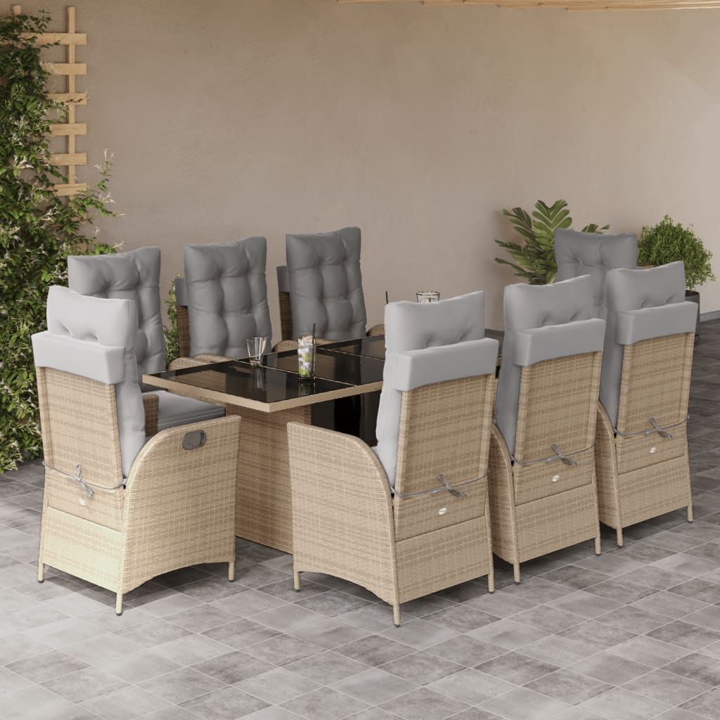 9-delige Tuinset poly rattan