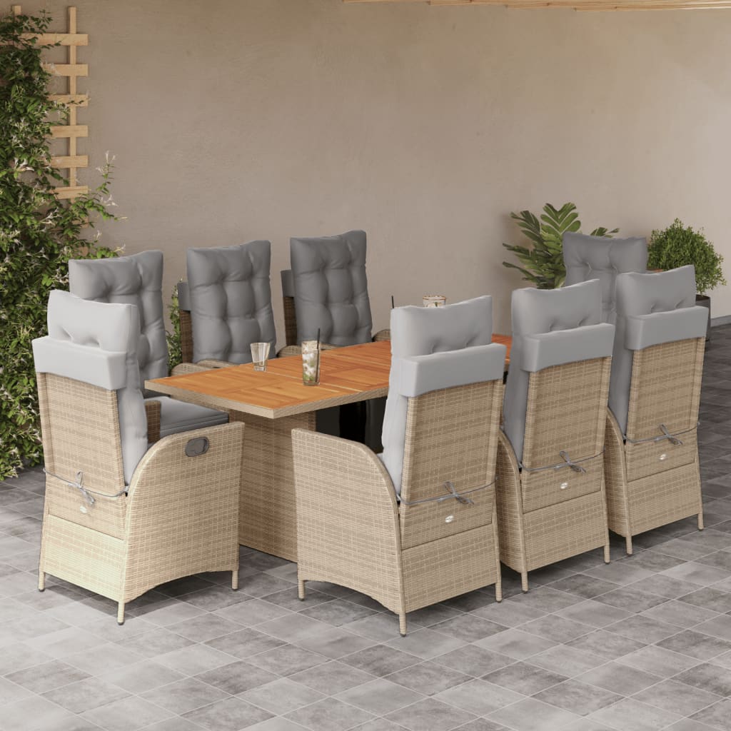 9-delige Tuinset poly rattan