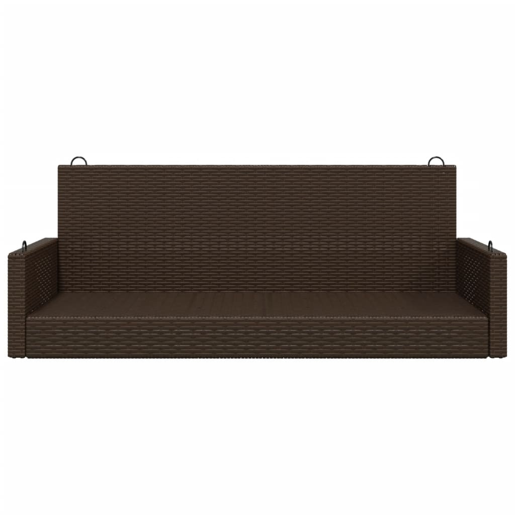 Banc balançoire avec coussins 119x56x48 cm poly rotin